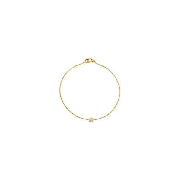 18K Gold Bezel Set Diamond Bracelet