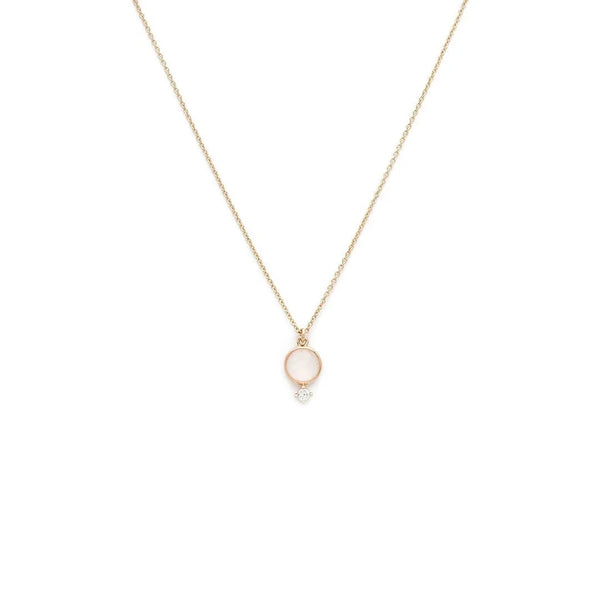 18K Gold Celestial Moonstone Diamond Necklace