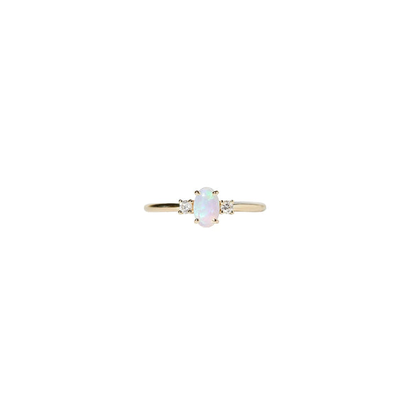 18K Gold Fofo Opal Diamond Ring