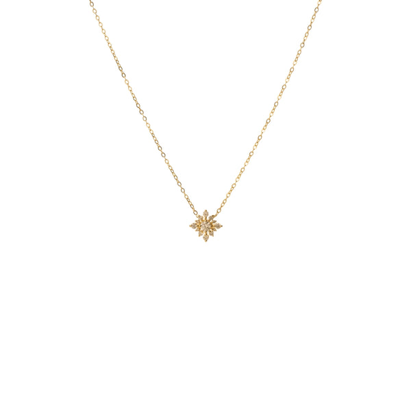 18K Gold Northstar Cluster Diamond Necklace