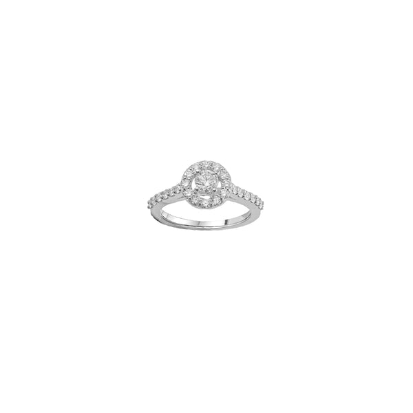 18K White Gold Big Diamond Wedding Ring