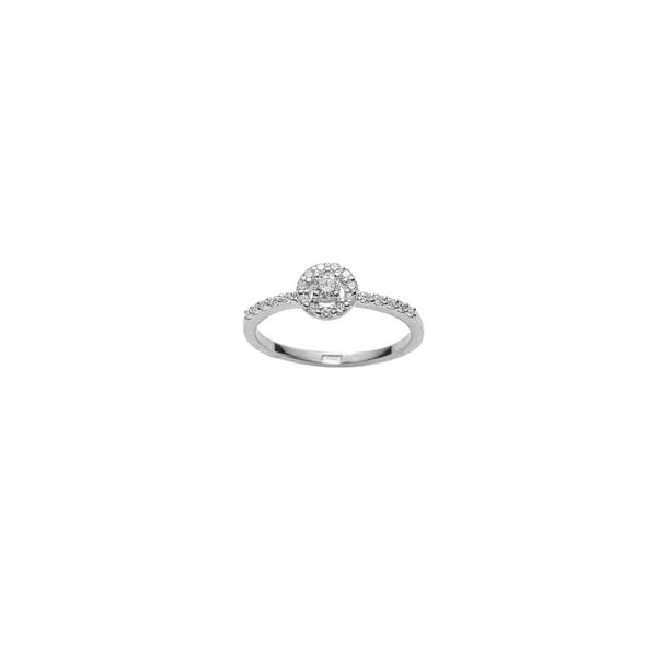 18K White Gold Small Diamond Wedding Ring