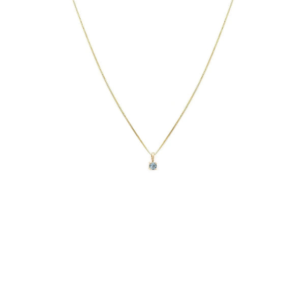 18K Gold Brazilian Aquamarine Necklace