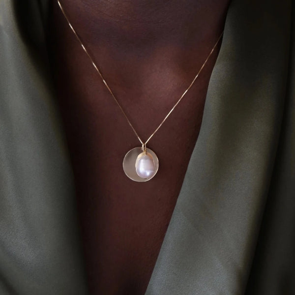 Tag & Pearl Charm Necklace