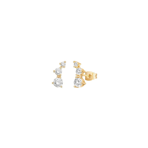 Zirconia Climber Earrings